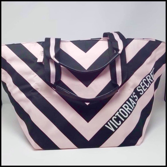 NEW! Victoria’s Secret Big Striped Tote - Picture 2 of 7